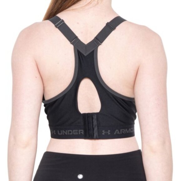 Under Armour NWT Women's Black CROSSBACK High Impact Sports Bra, Size 42DDD - Picture 2 of 4
